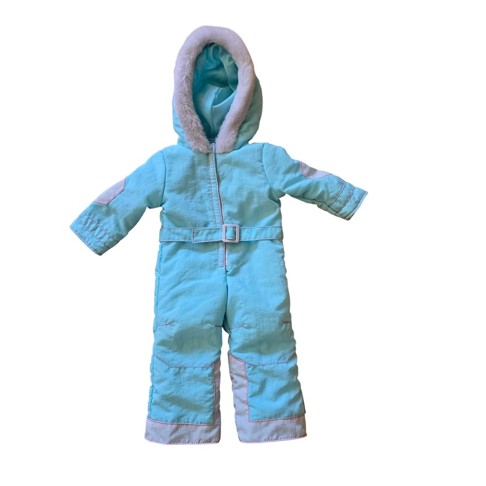 American Girl Doll Blue Snowsuit Hooded One Piece Ski Outfit 2011 G2198‎